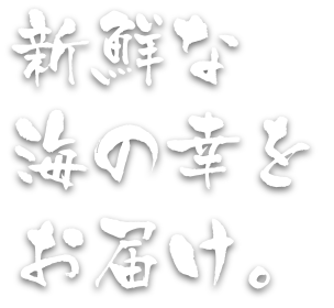 新鮮な海の幸をお届け